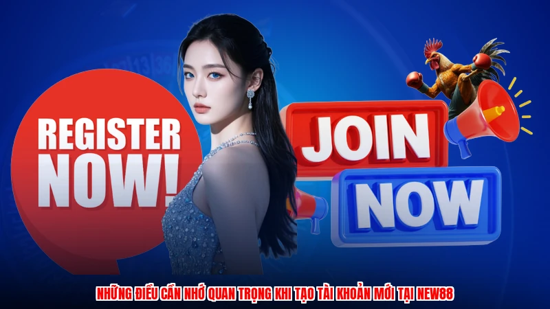 Những điều cần nhớ quan trọng khi tạo tài khoản mới tại NEW88